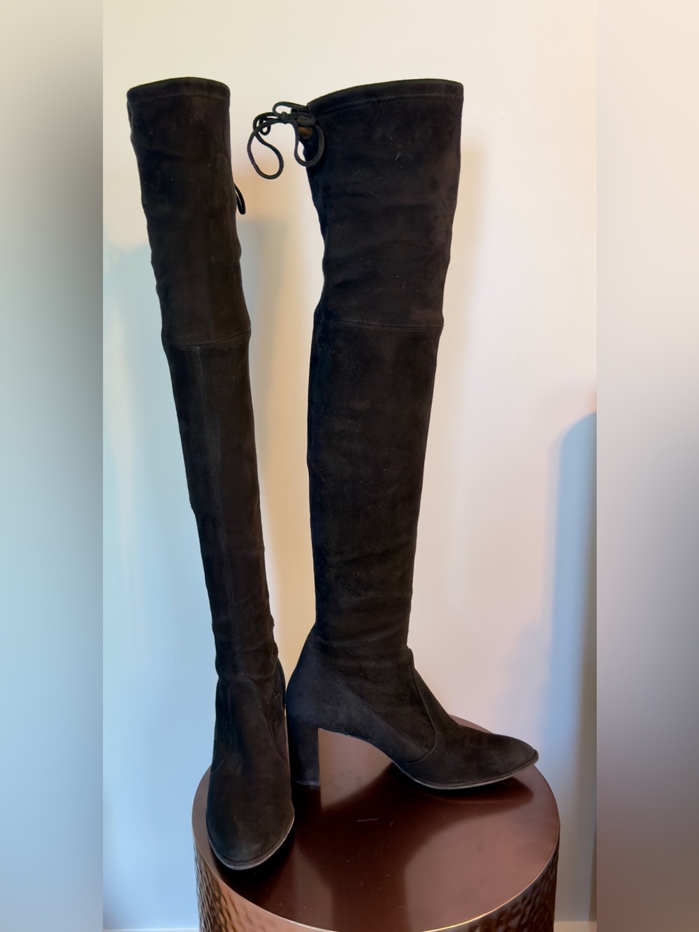 Stuart Weitzman Black Over-the-Knee Suede Boots - Picture 15 of 15